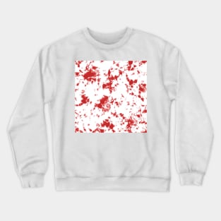 Poppy red and white Storm - Tie-Dye Shibori Texture Crewneck Sweatshirt